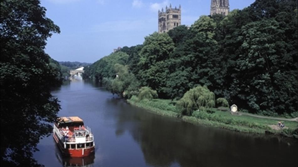 Prince Bishop River Cruiser and Browns Rowing Boats. This is Durham.