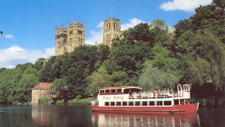 Prince Bishop River Cruiser and Browns Rowing Boats. This is Durham.