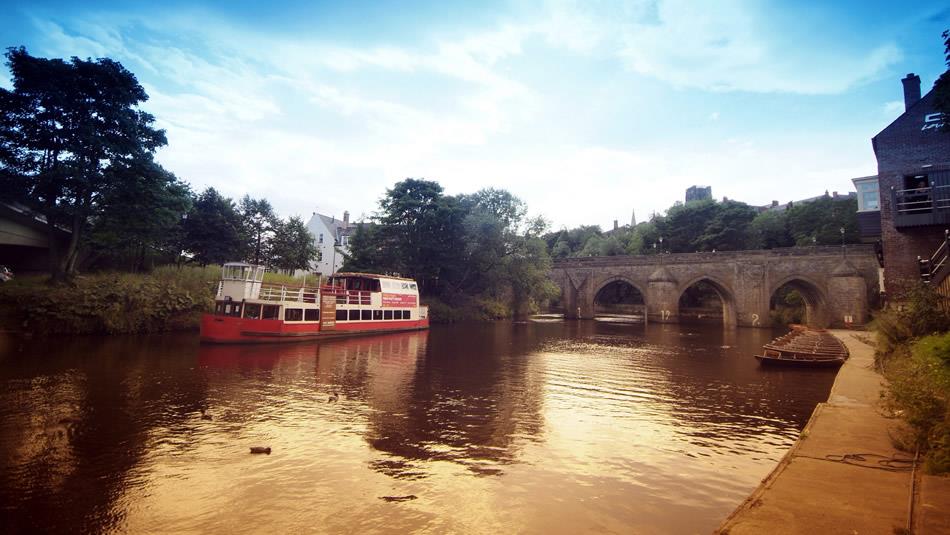 Prince Bishop River Cruiser and Browns Rowing Boats. This is Durham.