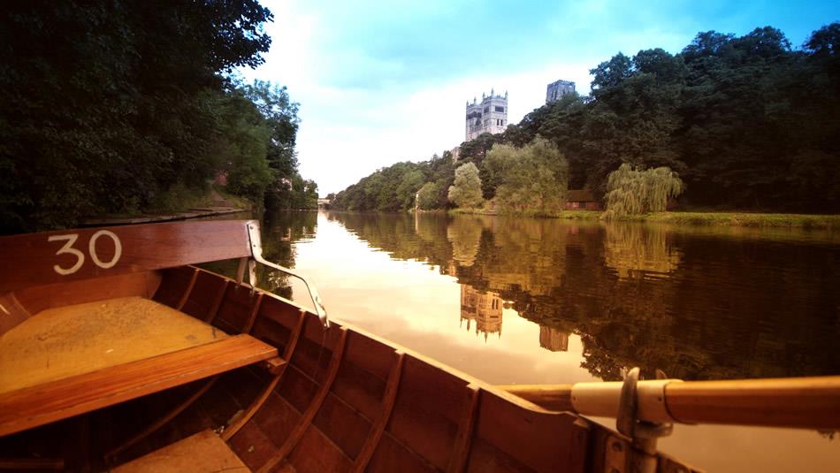 Prince Bishop River Cruiser and Browns Rowing Boats. This is Durham.